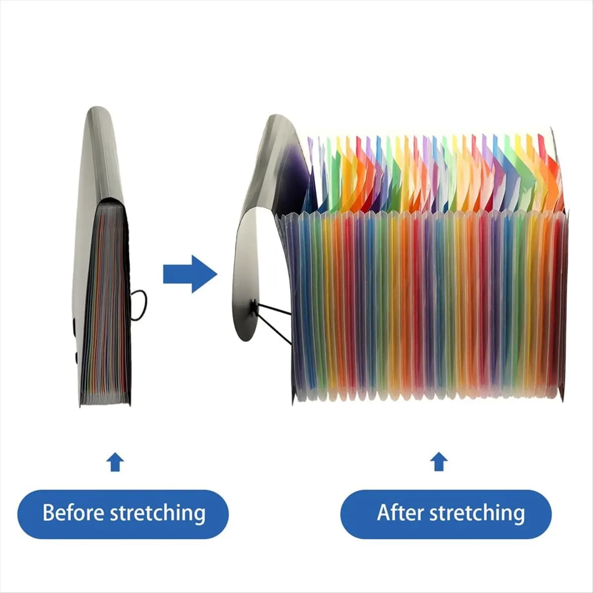 Latest ABBQ-24 Pockets Expanding File Folder with Blank Labels, File Organizer with Expandable Cover, Accordion File Organizer