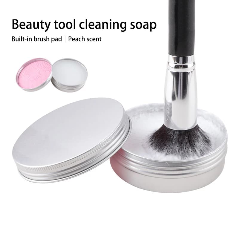 50g Honey Peach Silicone Soap Cleansing Makeup Brush Pad Make Up Brush For Washing Eyebrow Brushes Cosmetic Cleaning Tool