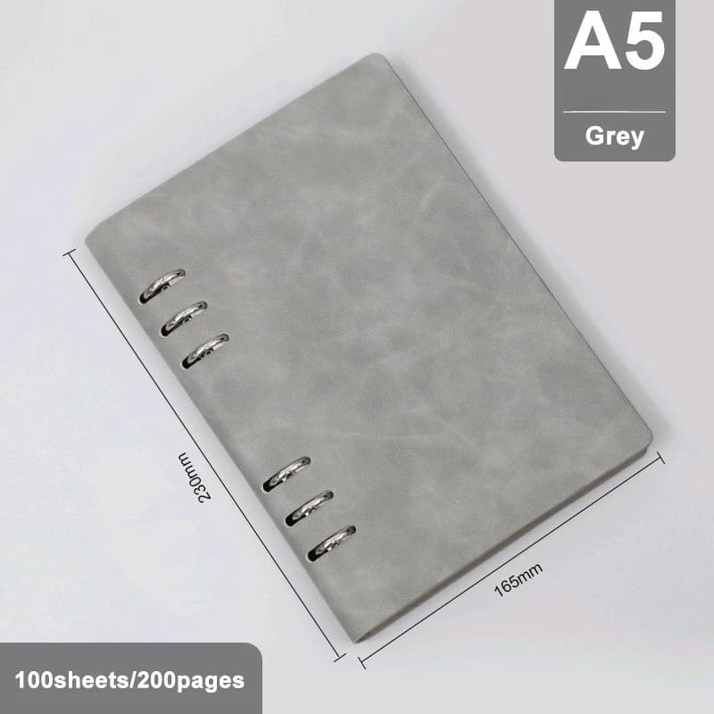 Makeasy A5 Journal Refillable Notebook Leather Cover 100sheets/200pages Diary Student School Notepad Office Stuff Jornal(1PC)