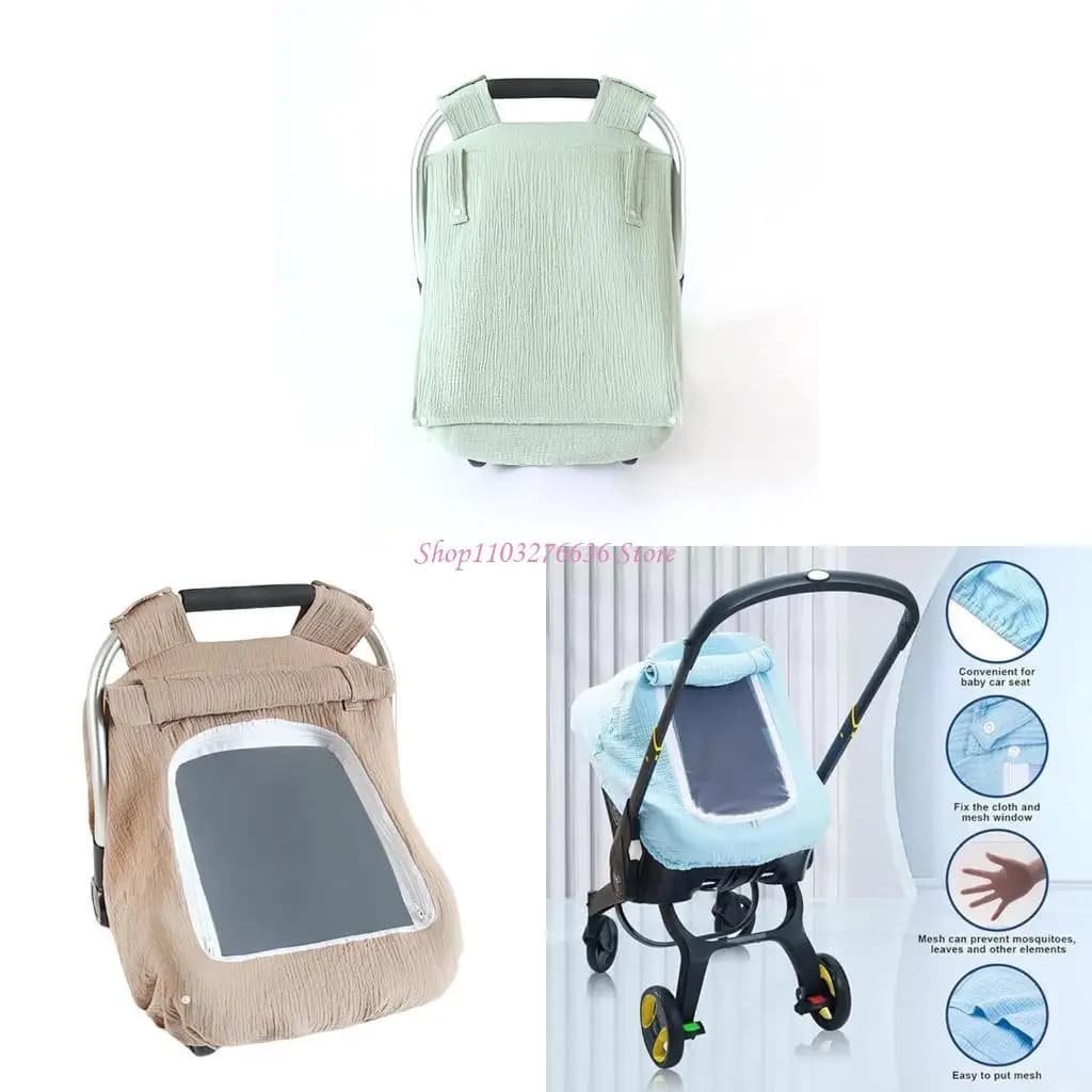 Tettuccio per seggiolino auto per bambini con finestra traspirante Copertura per passeggini per ragazzi e ragazze Parasole per cestino antivento
