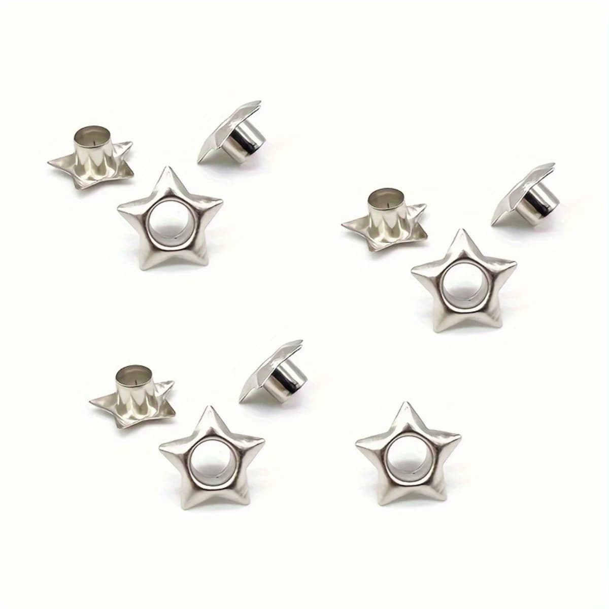 20PCS Occhielli a forma di stella 5mm Occhielli in metallo Anelli Punch Kit di installazione Artigianale in pelle Scrapbook Vestiti Scarpe Accessorio per cucire