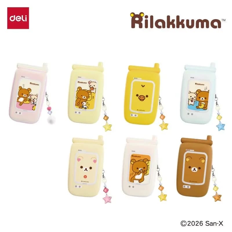 Genuine Licensed Rilakkuma Recordable Mini Phone Blind Box Anime Figure Pendant Toy Cute Collectible Birthday Gift