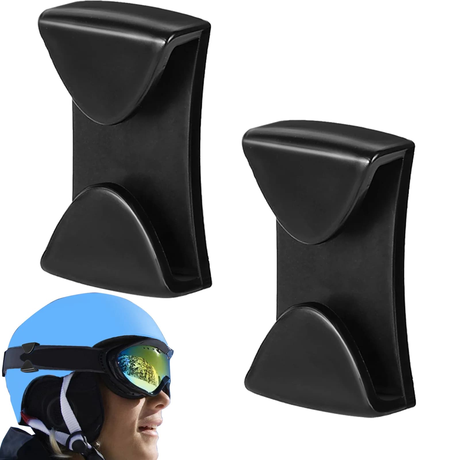 2 pezzi clip per occhiali da sci clip per occhiali a prova di caduta clip per occhiali durevoli clip per occhiali sportivi fibbie per cinture multifunzionali accessori da sci
