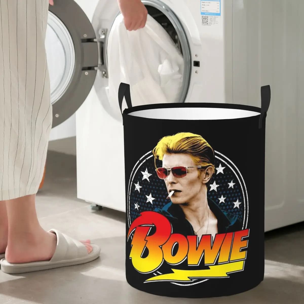 Davids Bowied Baskets for Folding Bed linen Clothes Toys Basket Holders Bag Organizer for Home