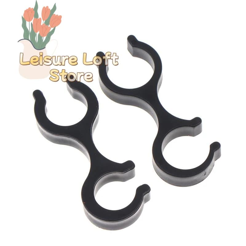 Backpacking Hiking Pole Clips 4Pcs ABS 8Shape Quick Release Holders for Trekking Poles Outdoor Fixing