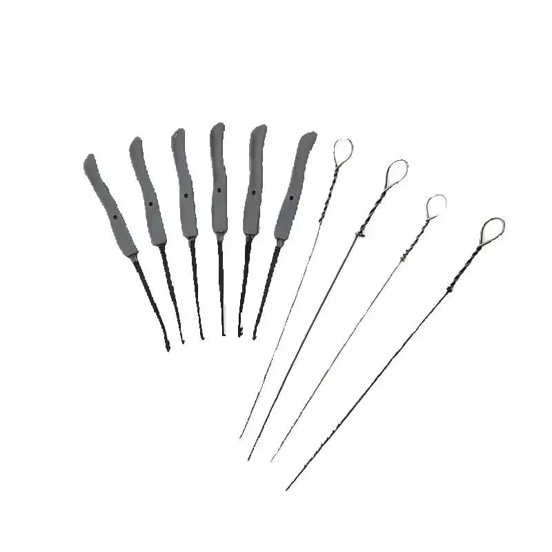 Set di 10 Grimaldelli NAIERDI, Attrezzi per Fabbri, Estrattore di Chiavi Rotte, Ganci per Rimozione, Acciaio Inossidabile, Utensili Manuali Fai-da-te, Ferramenta