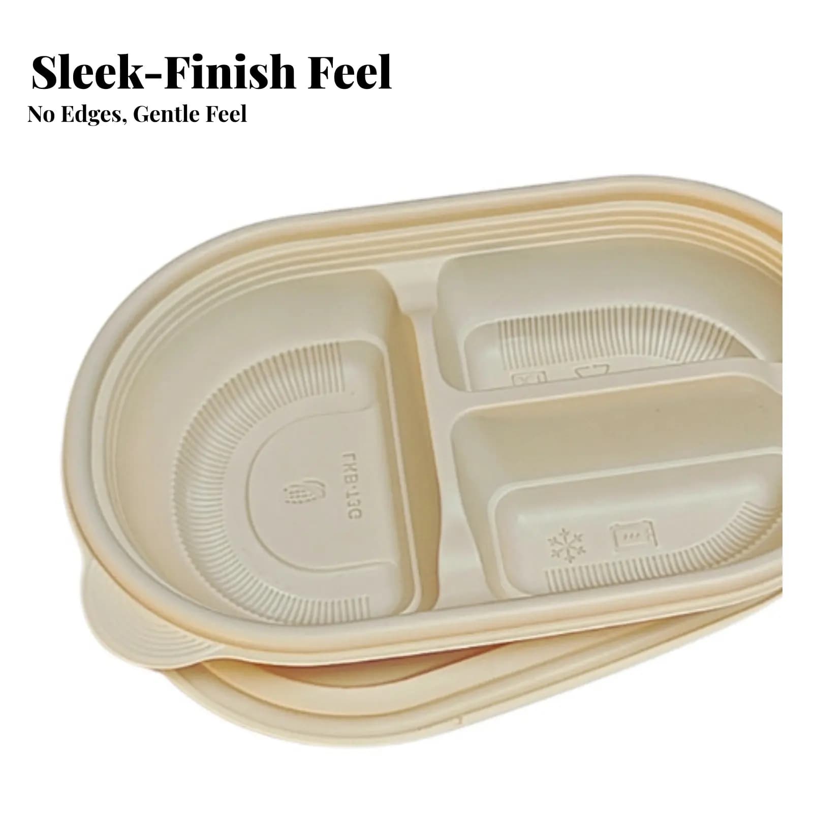 Contenitore Bento Biodegradabile a 3 Scomparti, in Materiale di Mais, Anti-perdita, Separazione degli Odori, Ideale per la Preparazione dei Pasti