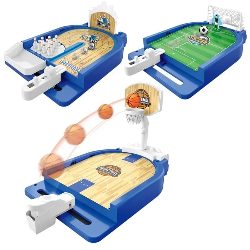 Gioco sportivo con pallina da tiro da tavolo Mini gioco interattivo da tavolo da bowling/basket/football Interazione familiare