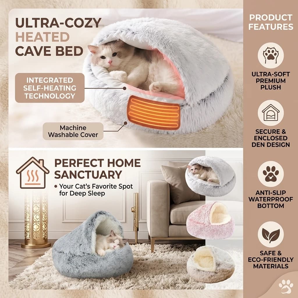 Winter Plush Pet Cat Bed Round Cat Cushion Cat House 2 In 1 Warm Cats Basket Pet Sleep Bag Kitten Nest Kennel for Small Dog Cats