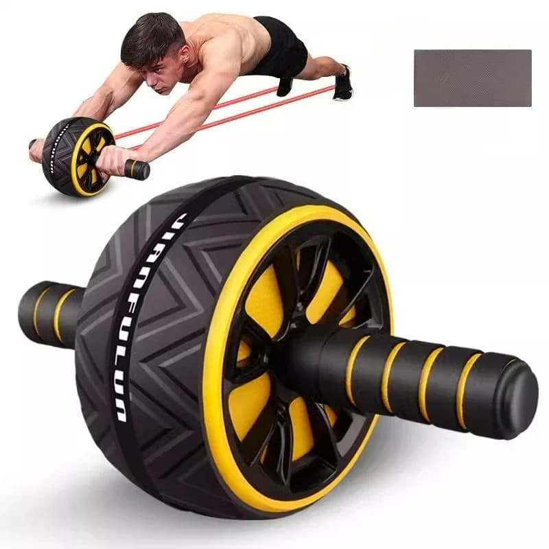 Abdominal roller wheel for training with abdominal core gym at home fitness equipment man woman abdominal workout exercise