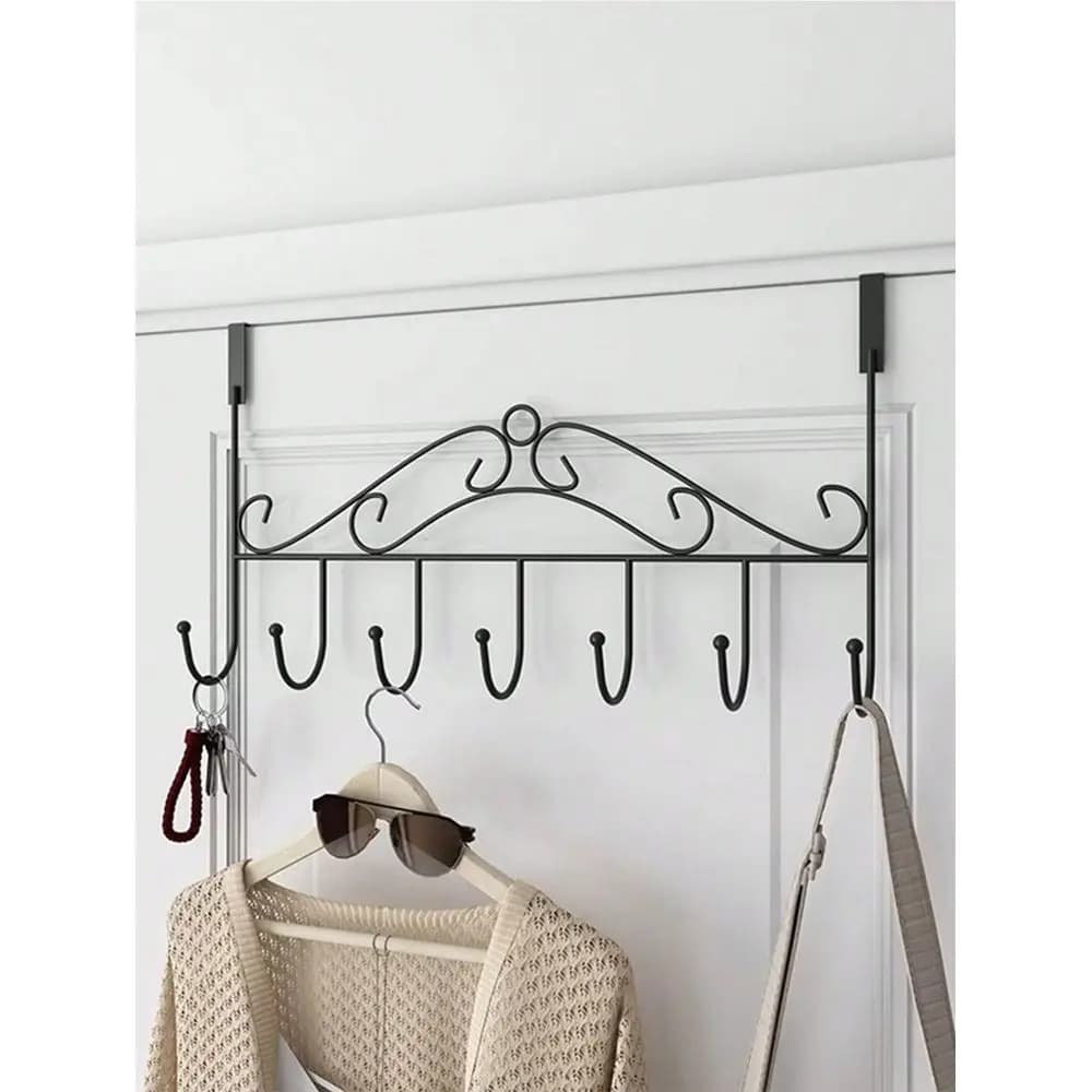 Art OverTheDoor Hooks, DamageFree Wall Hanging Coat Hanger, Door Back Style Clothes Towel Rack,Bathroom,Kitchen,Bathroom Organi