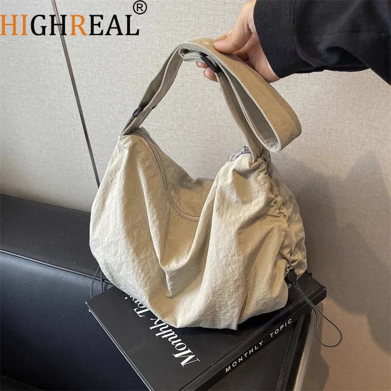 Borsa a tracolla in nylon Tote Borsa da donna grande Shopper di moda Borsa a tracolla con manico superiore Borsa a tracolla casual da donna da viaggio