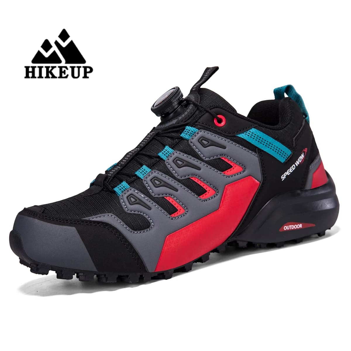 HIKEUP Men's Trekking Shoes Suede Leather Outdoor Shoes Gymnastics Hunting tactics for men wear-resistant