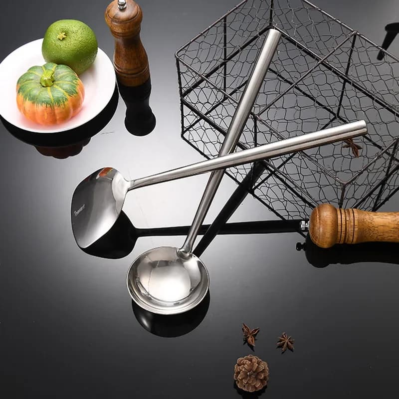 Pure titanium soup spoon stir fry shovel Home kitchen restaurant hotel handmade stir fry non stick pan spoon