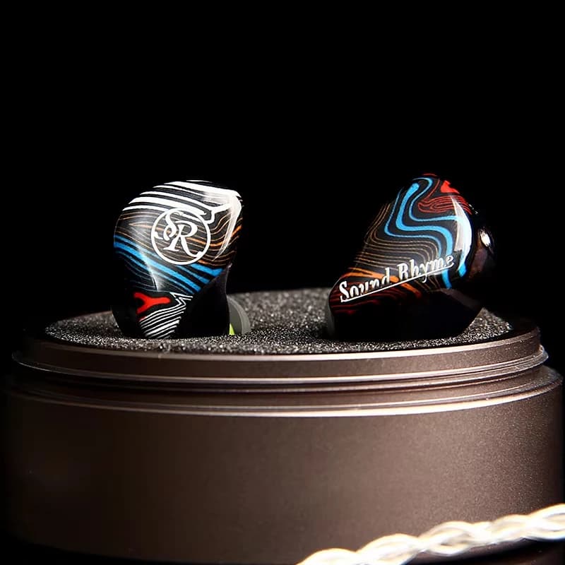 Auricolari In-Ear HIFI Sound Rhyme SR7 1DD+6BA Ibridi con Bassi Stereo e Interruttori di Regolazione a 4 Livelli, Cuffie Professionali IEM