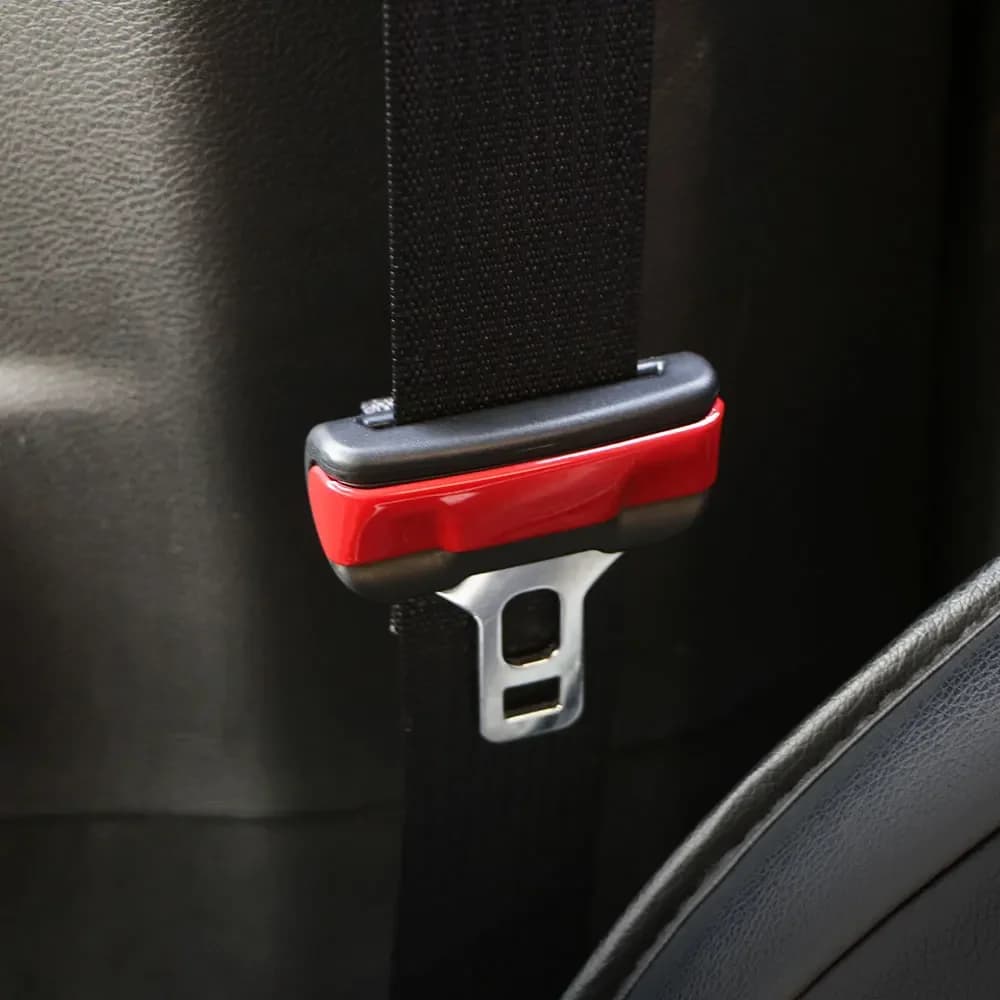 Set di 2 Protezioni per Fibbia Cintura di Sicurezza per Jeep Compass 2015 - 2025, Copri Fibbia in ABS con Nastro Biadesivo, Adesivi per Auto