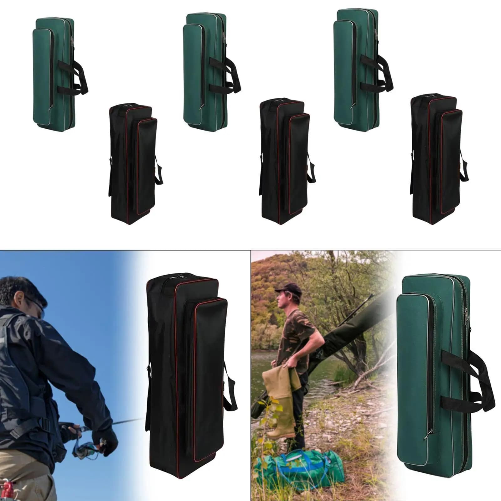 Zaino per canna da pesca Custodia per canna da pesca Borsa a tracolla multifunzione resistente all'usura Custodia per il trasporto per la pesca sul ghiaccio all'aperto