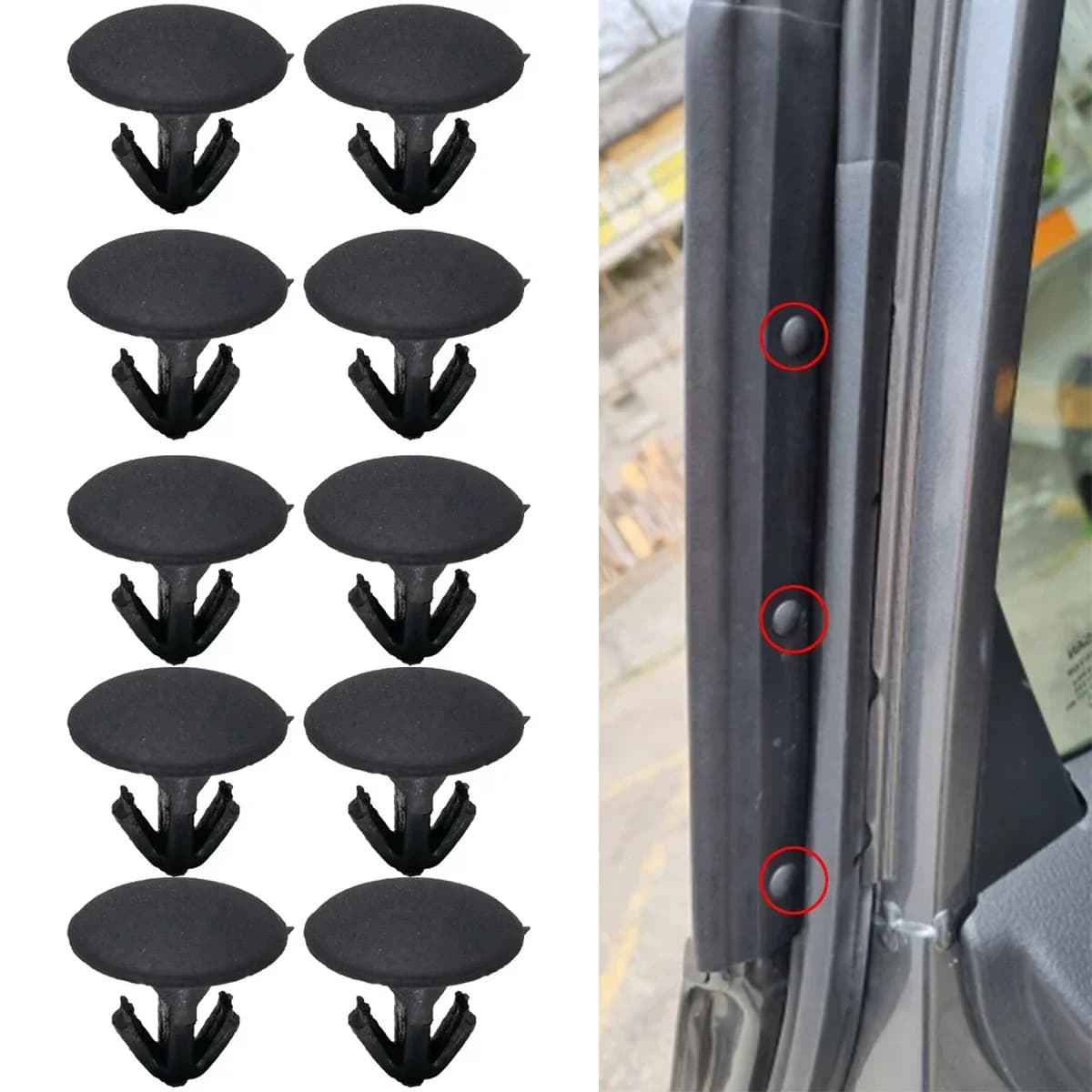 10X Pinze Per Nissan Qashqai X-trail Dualis Rogue Sport 2013-on Porta Posteriore Guarnizioni In Gomma Trim Guarnizione Fermo di Fissaggio Rivetto