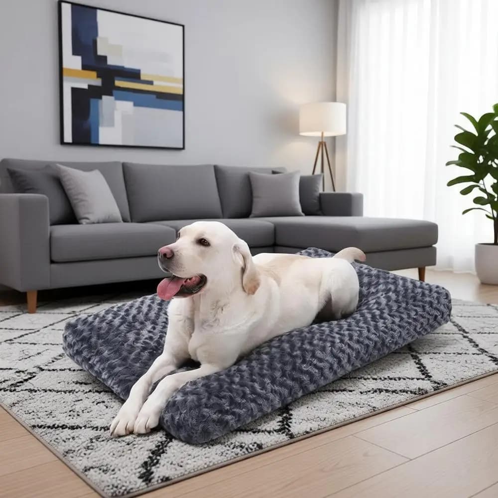Cuscini lavabili di lusso in peluche per cuccia, tappetino antiscivolo per cani di taglia grande, jumbo, media e piccola, 41 x