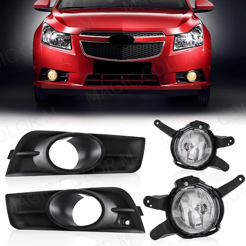 Fari fendinebbia a LED per Chevrolet Cruze 2009 2010 2011 2012 2013 2014 Fari Fendinebbia Coperture Telaio Griglia Kit cablaggio 12V