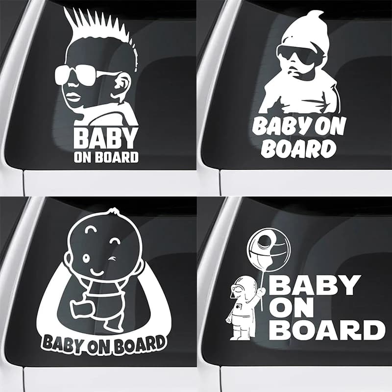 S62302 # Car wall decal on board for children Decalcomania Vinyl die Casting Decorations for waterproof cars on the rear bumper rear of the car body shop