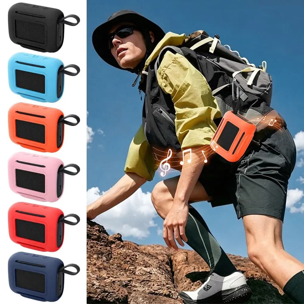 Shockproof Silicone Case Portable Waterproof Protective Cover Soft Dirt-proof Silicone Cover for JBL GO 5 Bluetooth Speaker