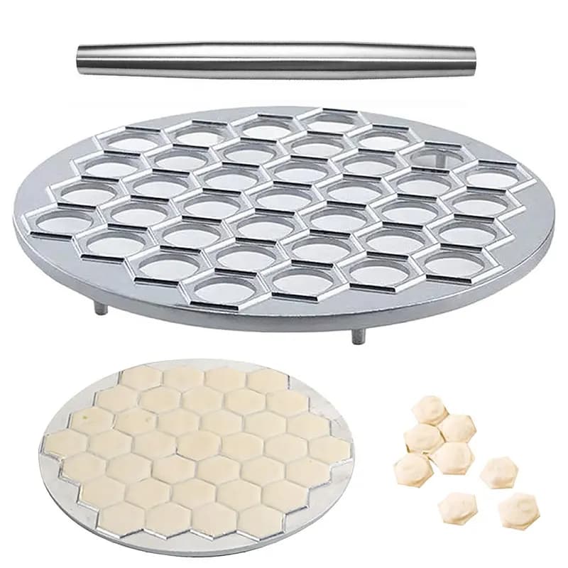 Macchina per Ravioli in alluminio forma di Pasta stampo per gnocchi di carne 37 fori taglierina a pressione per gnocchi utensili da cucina per la casa