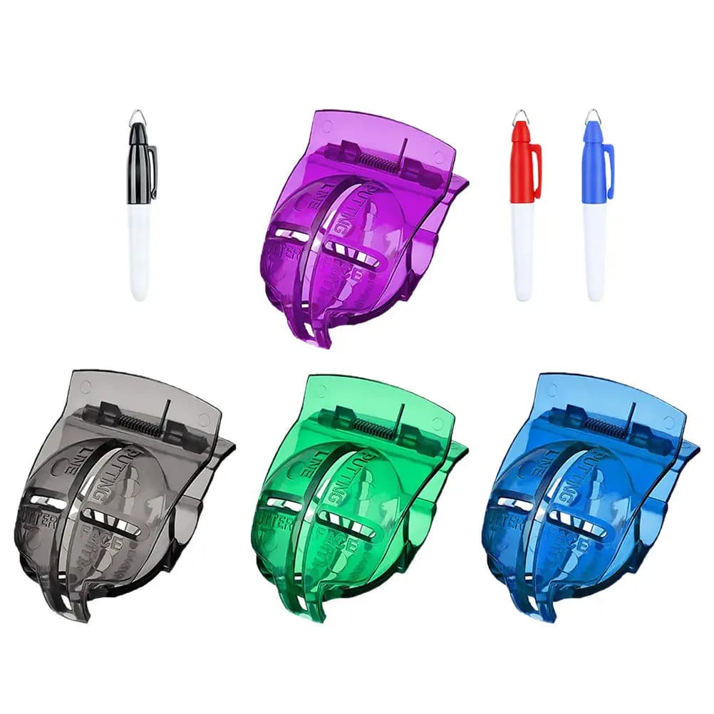 7Pcs Golf Ball Drawing Tool Set Precision Made Translucent Liner Marker with Ergonomic Tongs Design for Swing Putting Alignment