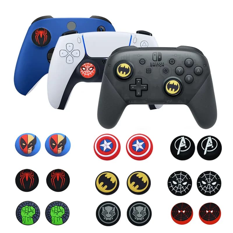 2pc Silicone Thumb Stick Grip Cap Per Playstation 5 PS5 PS4 Xbox Serie X/S 360 One Switch Pro Controller Joystick Accessori