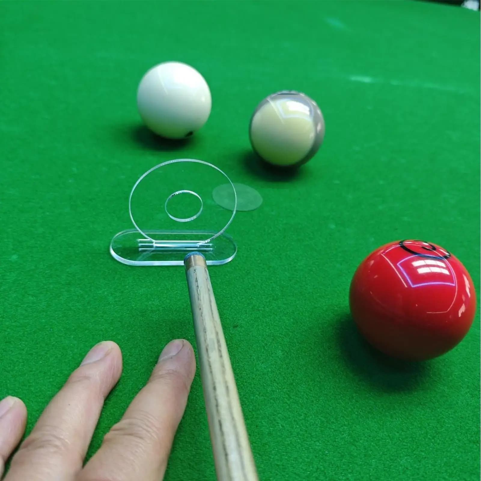 Ausili per l'allenamento con asta da biliardo Accessori per la pratica per bastone da biliardo Precisione stabile della stecca da biliardo a 5 fori e strumento per l'allenamento del controllo del club