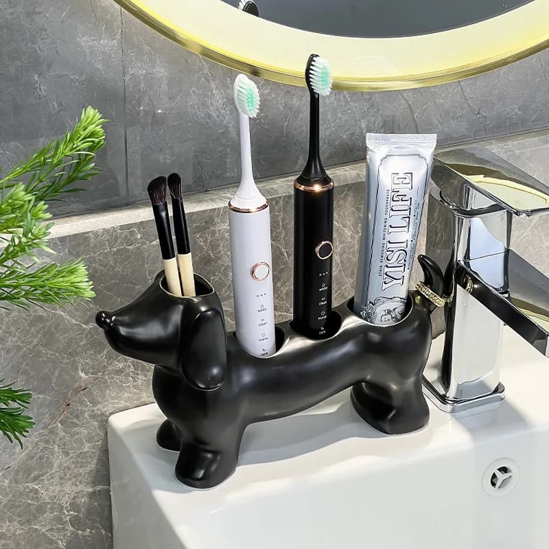 Supporto per spazzolino elettrico stampato in 3D, portaoggetti per lavabo, porta spazzolino e dentifricio, base porta pennelli trucco
