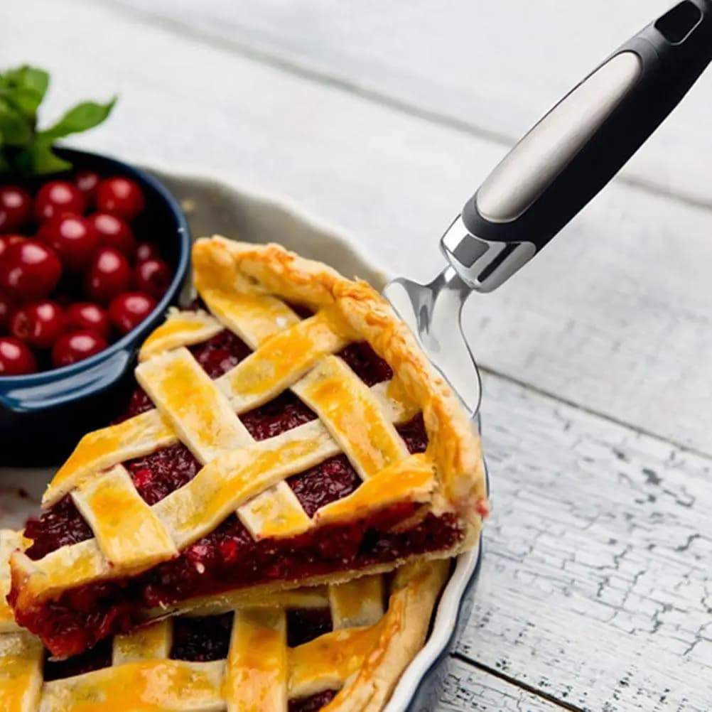 2Pcs Stainless Steel Pizza Shovel Cake Triangle Spade Baking Tool Non-Stick Oven Transfer Spatula for Pizza Cake Dessert Bread