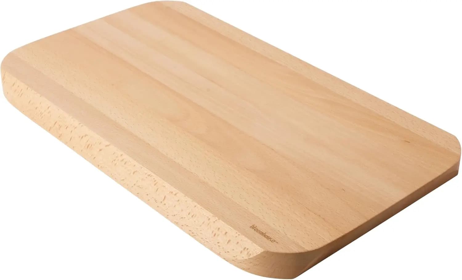 Grande Tagliere in Legno di Faggio Italiano - Trattato con Olio, Resistente per Tagliare e Servire - Prodotto nel Lago di Como, Italia