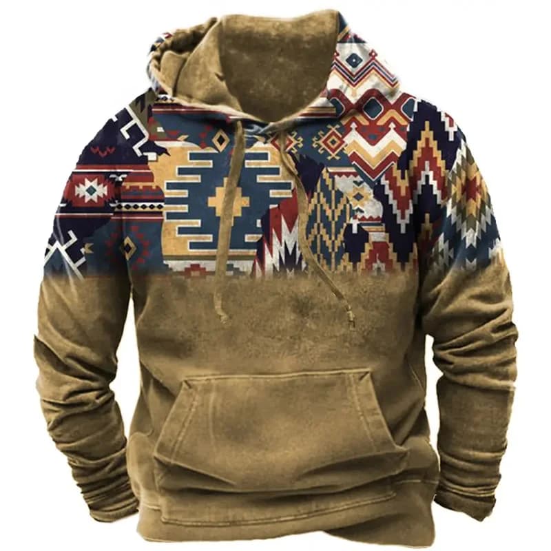 Felpa con cappuccio da uomo indiana vintage con cappuccio abbigliamento da uomo pullover Harajuku 2024 nuove magliette oversize casual streetwear felpe con cappuccio a maniche lunghe