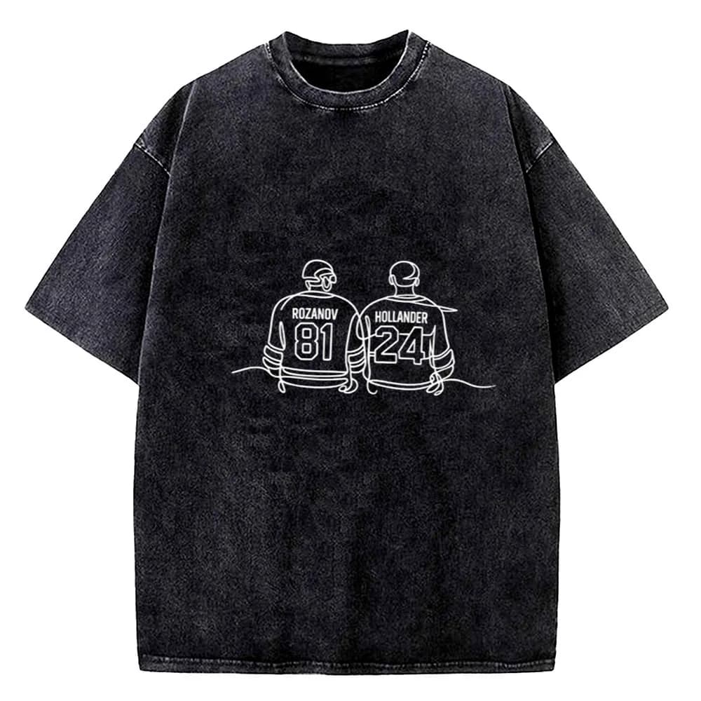 Heated Rivalry Vintage Washed cotton top tees teen 80s streetwear Digital Trendy hip hop aesthetic graphic Pop Culture kawaii