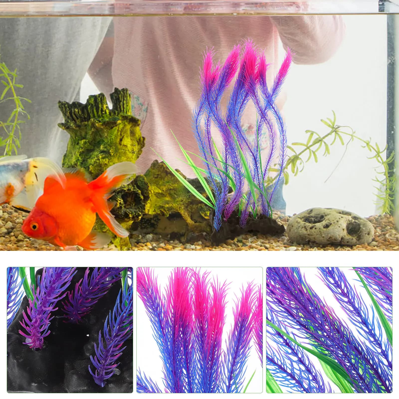 Myriophyllum fake aquatic plant for aquarium, realistic, light, does not fade, decoration for aquarium, artificial plants for tropical fish