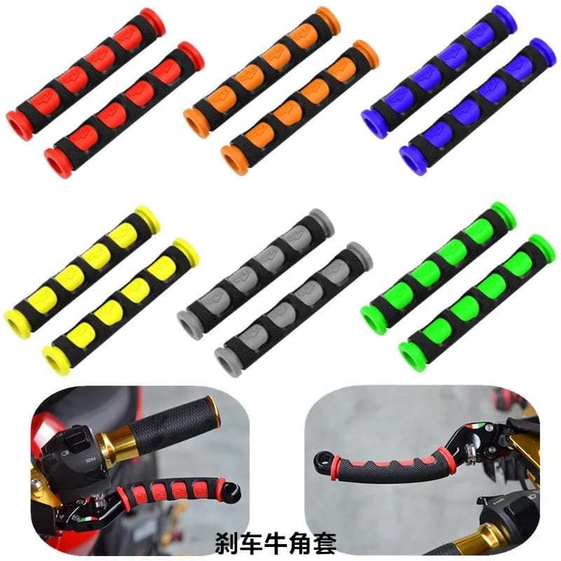 Silicone grip for motorcycle brake handle, soft, non-slip, durable, motorcycle, bicycle, protective handlebar, equipment, accessories