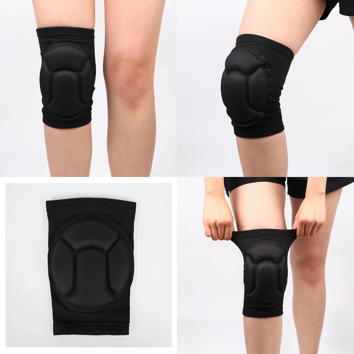 Ginocchiera sportiva traspirante Pallavolo a nido d'ape Ginocchiere antiurto Protezione per ginocchia con manica di compressione elastica per collisione