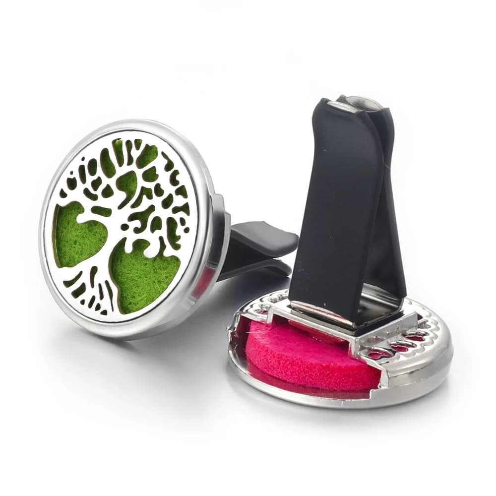 New Jewelry for Aromatherapy Perfume For Car Deodorant Clip Life Tree Essential Oil Diffuser Pendant Necklace with Medallion