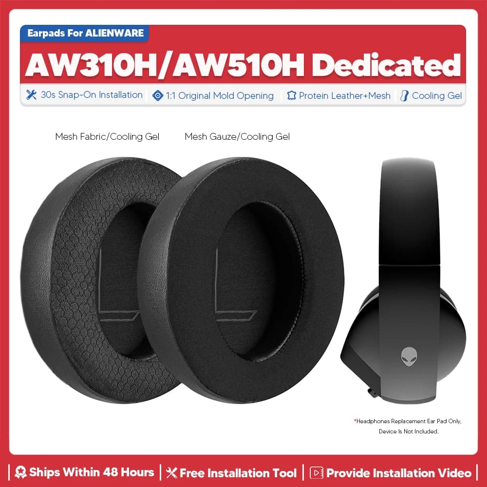Spare ear cushions for Alienware AW510H AW310H earphone accessories ear cushion for ear repair parts sponge