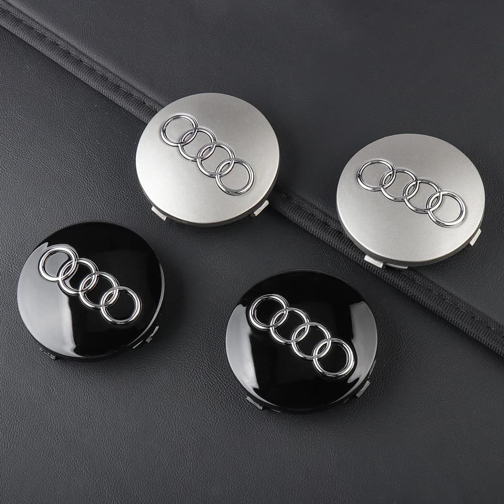 4PCS 59 millimetri di Ricambio Auto Wheel Center Hub Caps Pneumatico Cerchioni Coperture Decorazione per Audi S A3 A4 B8 8P 8V A6 C7 A5 Q5 B7 B6 B9 Q7 A1