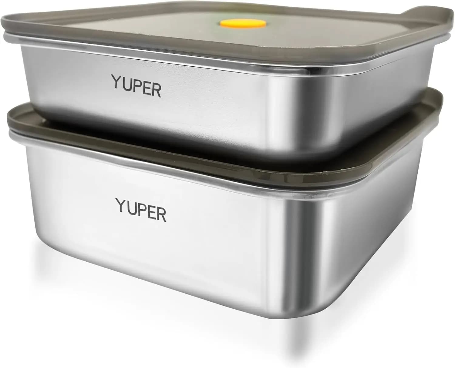 Contenitori per Alimenti in Acciaio Inox, Contenitori per Preparazione Pasti, Contenitori per Sandwich, Contenitori in Acciaio Inox con Coperchi per Frutta