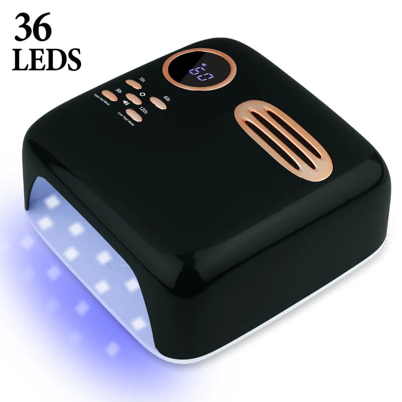 Lampada UV Professionale ad Alta Potenza per Nail Art, Asciuga Unghie con 36 LED, 4 Timer e Sensore Automatico per Polimerizzazione Smalto Gel, Strumenti per Unghie