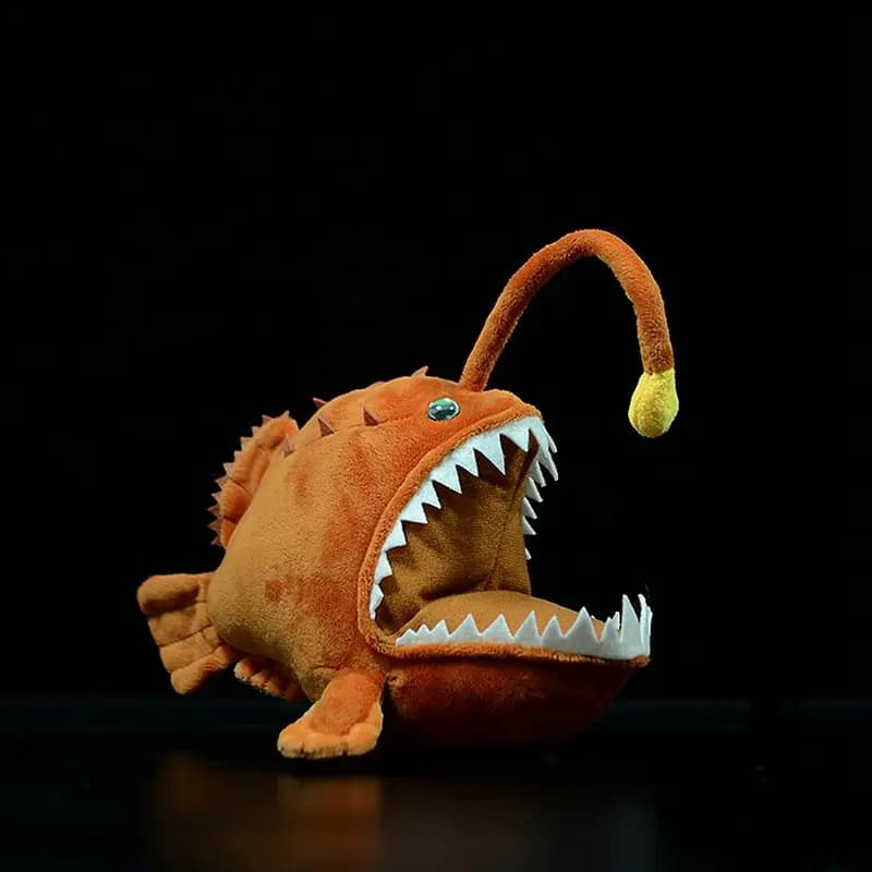 Morbido realistico lanterna pesce peluche simulazione monaco carino Lophiiformes oceano animale bambola regalo di compleanno per i bambini