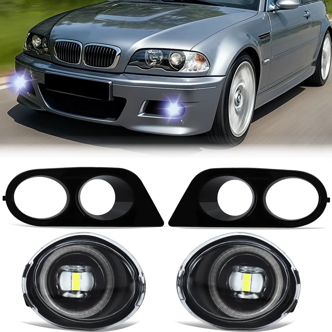 Faro Fendinebbia a LED per BMW E46 M3 2001-2006, Luce Diurna Anteriore, Accessori 12V