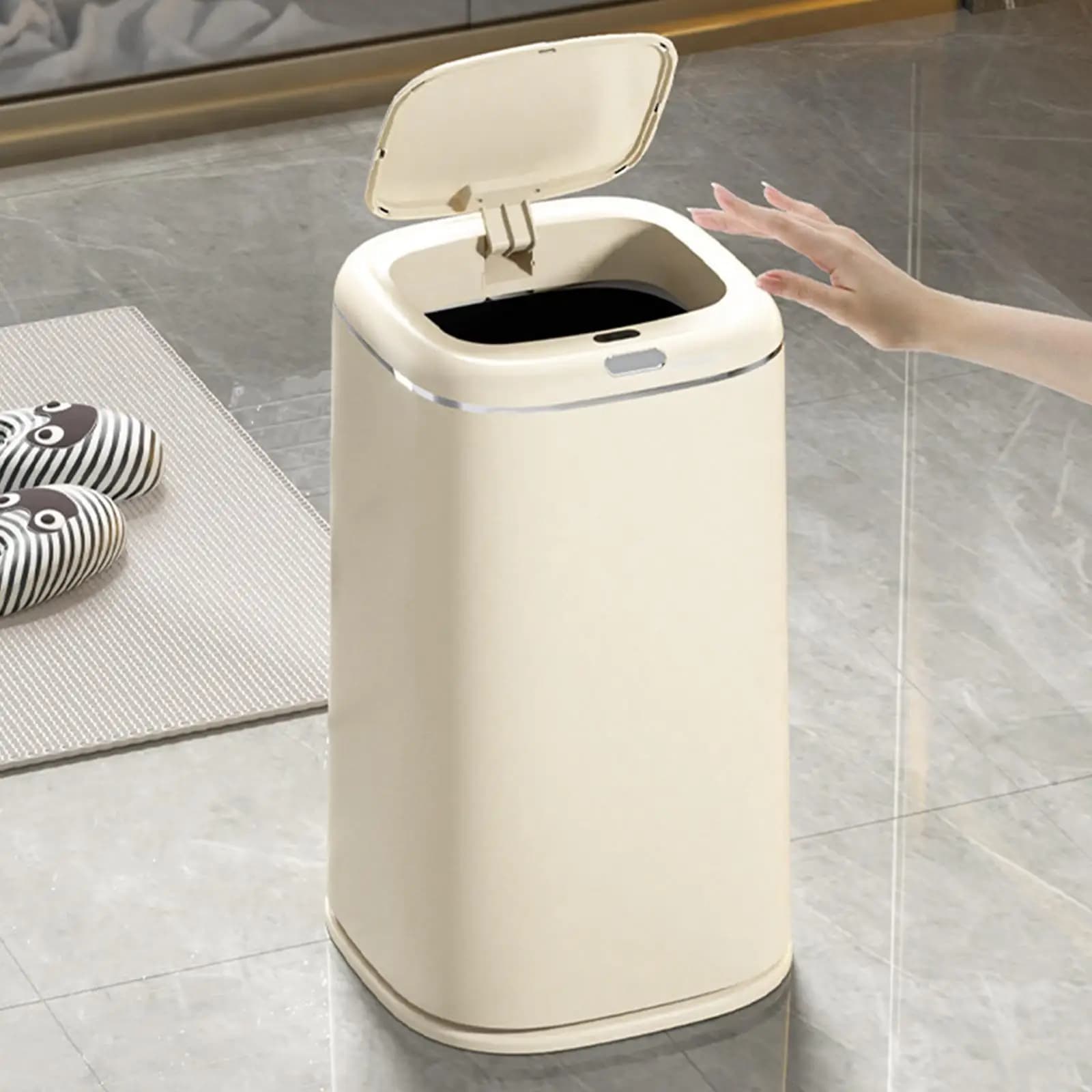 Trash Can Automatic Induction Dumpster Touchless Garbage Bin Wastebasket Dustbin for Bathroom Living Room Home office