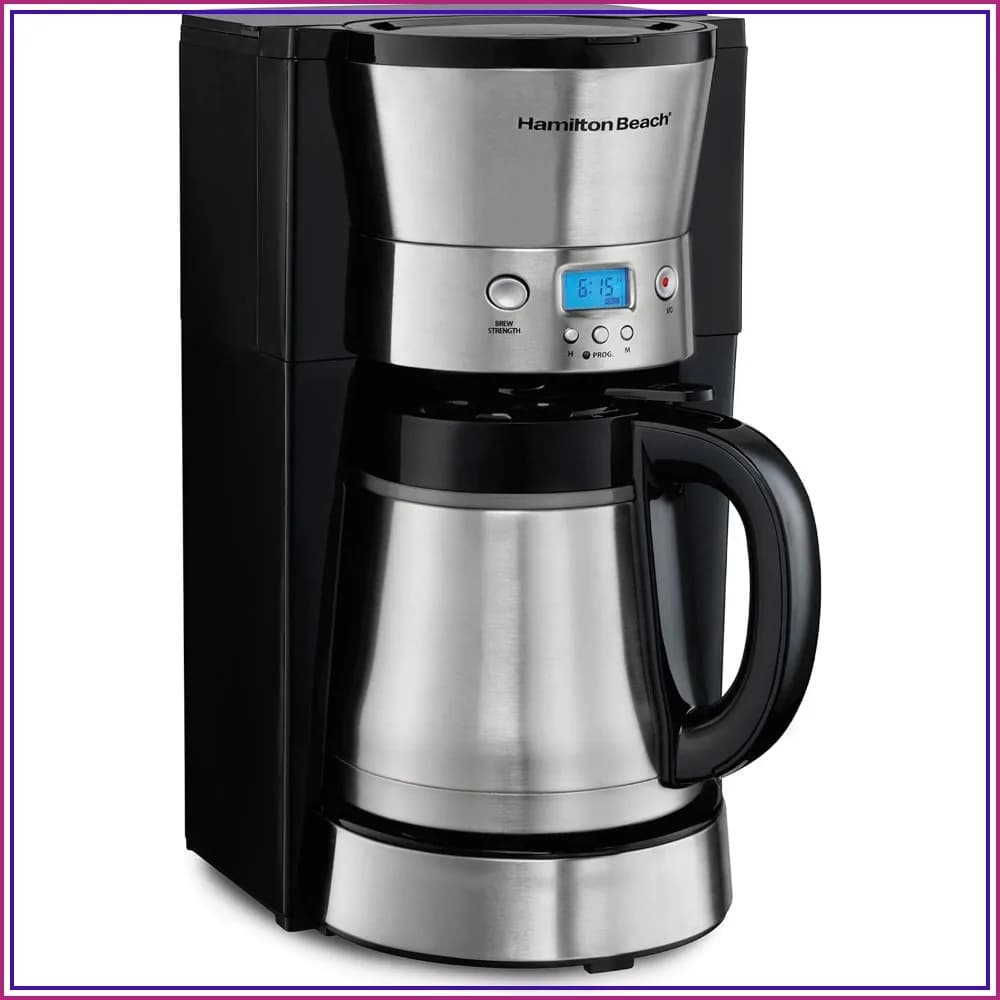 10-Cup Thermal Carafe Coffee Maker, 3 Brew Options, Auto Shutoff, Pause & Pour, Stainless Steel