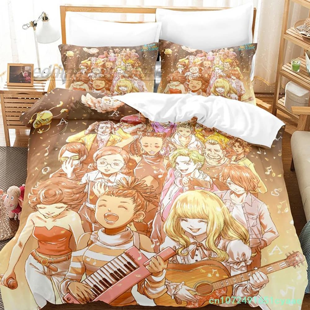New Carole Tuesday Bedding Set Single Twin Full Queen King Size Bed Set Aldult Kid Bedroom Duvetcover Sets Anime Bed Sheet Set