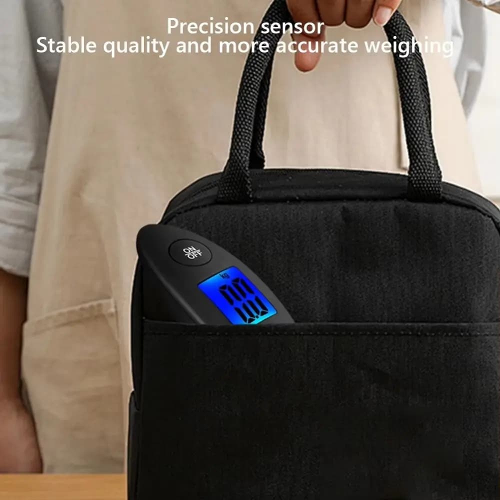 Spindle Shape Electronic Luggage Scale Portable LCD Display Travel Weighing Scale kg/Ib Durable Mini Suitcase Scale