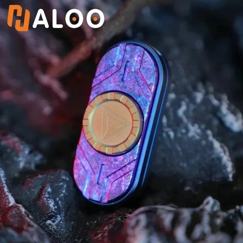 HalooplayerEDC Phantom Meccanico in Lega di Titanio Dingding Composito Push Card Fidget Spinner Giocattolo di Decompressione